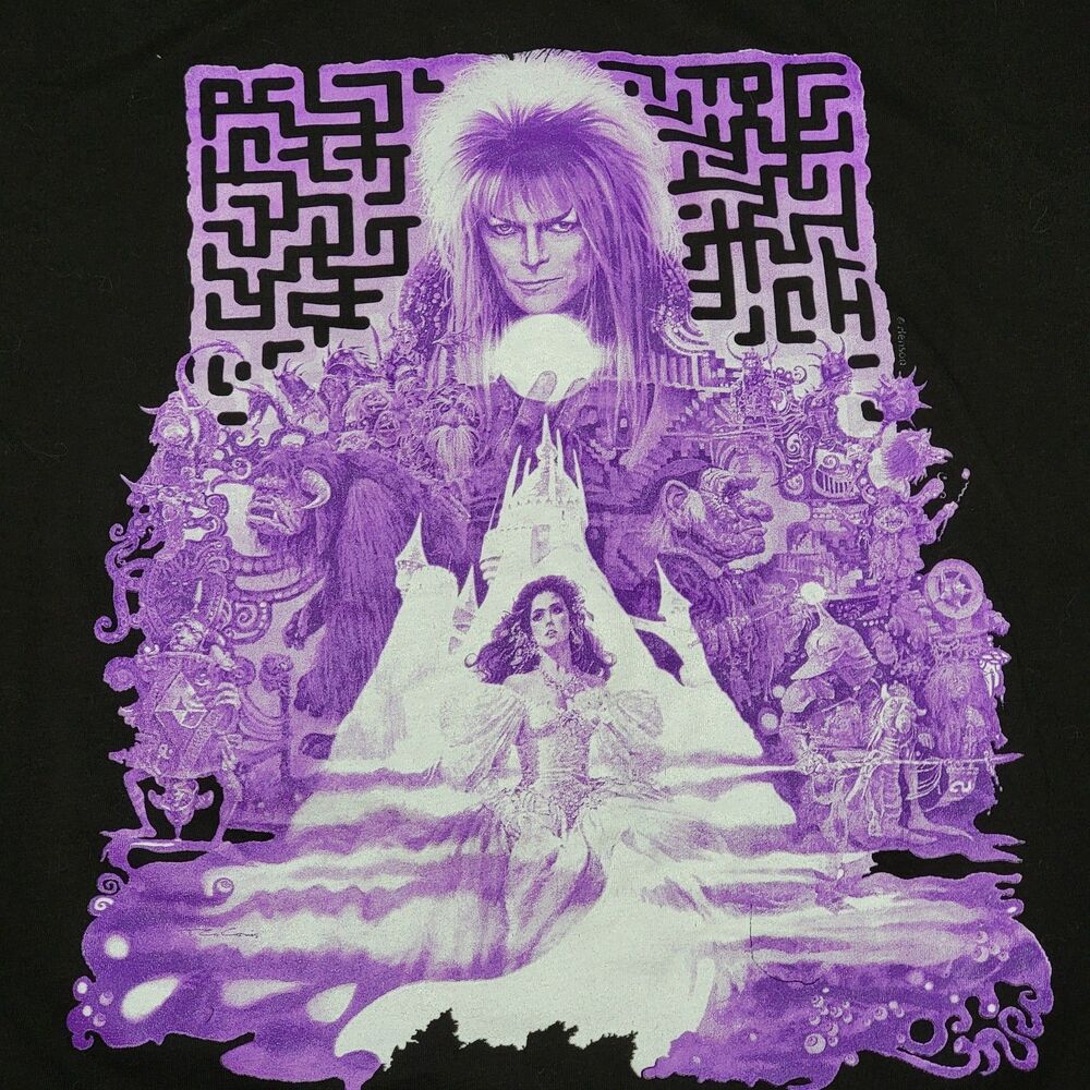 Rock Me Apparel SS Black Unisex Tee "David Bowie Labyrinth" - Size XL